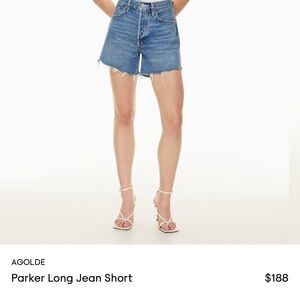 AGOLDE Parker Long Jean Shorts - Size 25